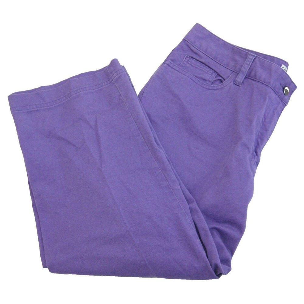 Covington Womens Size 12 Purple Capri Jeans Stretch Cotton Denim Pants 5 Pockets